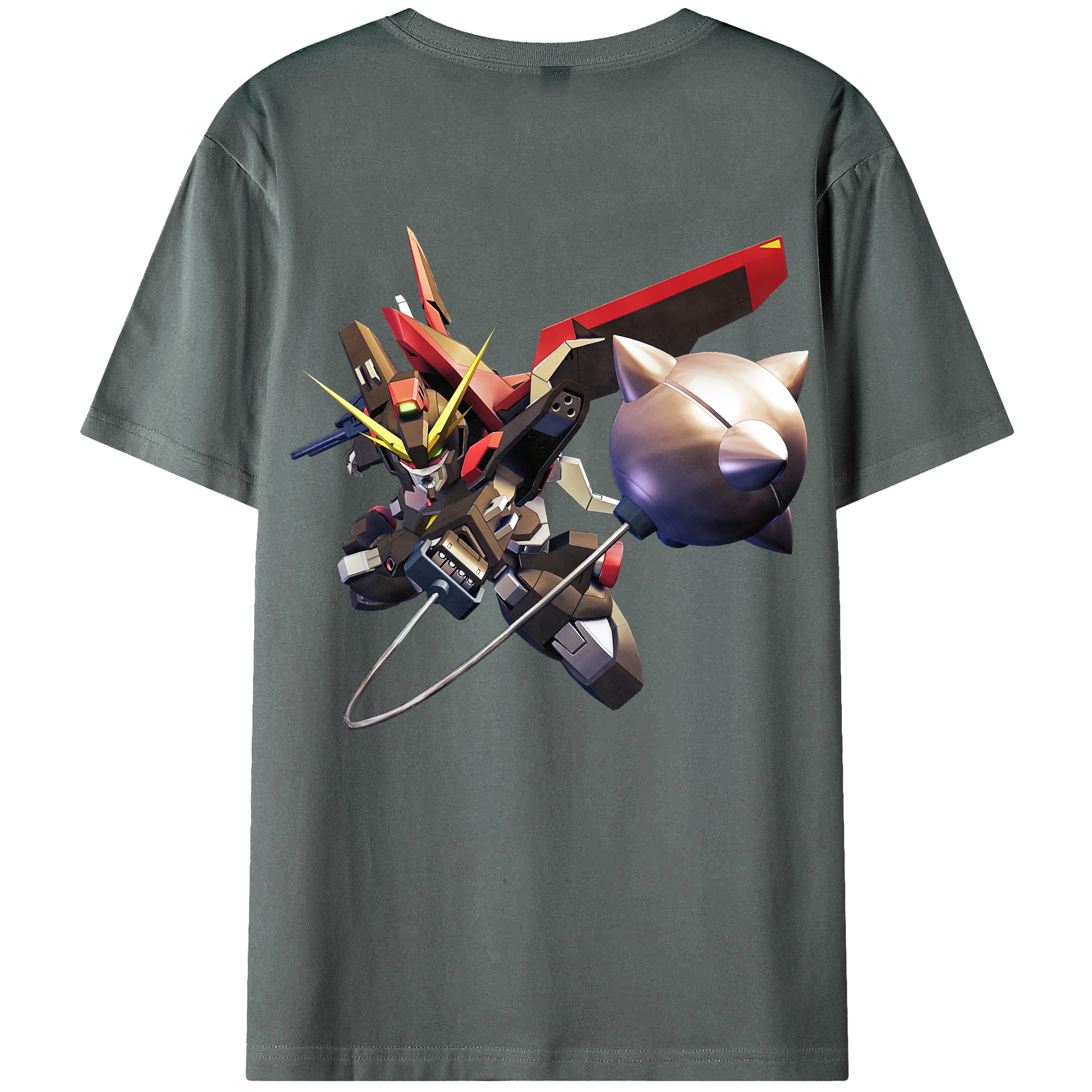 （画像用） 機動戦士ガンダム Mobile Suit Gundam 綿100％半袖Tシャツ（背面プリント）